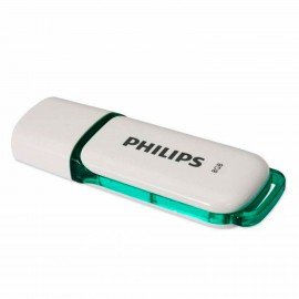 Флеш-диск 8GB PHILIPS SNOW, разъем USB 2.0, зеленый, FM08FD70B/97