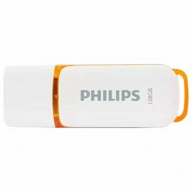 Флеш-диск 128GB PHILIPS SNOW, разъем USB 2.0, желтый, FM12FD70B/97