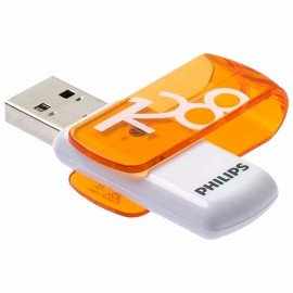 Флеш-диск 128GB PHILIPS VIVID, разъем USB 2.0, желтый, FM12FD05B/97