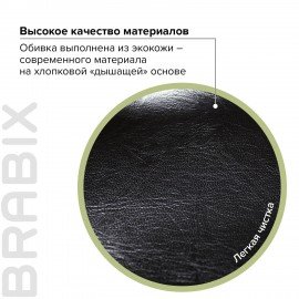 Кресло офисное BRABIX "Eldorado EX-504", экокожа, черное, 530874