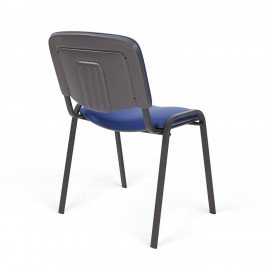 Стул для персонала и посетителей "ИЗО", черный каркас, кожзам синий, Z-06