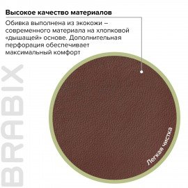 Кресло офисное BRABIX "Enter EX-511", экокожа, коричневое, 531163