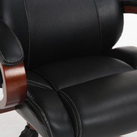 Кресло офисное BRABIX PREMIUM "Magnum EX-701", дерево, рециклированная кожа, черное, 531827