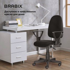 Кресло BRABIX "Prestige Ergo MG-311", регулируемая эргономичная спинка, ткань, черное, 531872