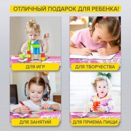 Комплект детской мебели розовый ПРИНЦЕССА: стол + стул, пенал, BRAUBERG NIKA KIDS, 532635