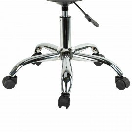 Кресло стул BRABIX "Eames MG-310 CH", хром, пластик черный, экокожа черная, 532925