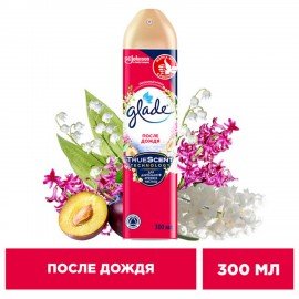 Освежитель воздуха аэрозольный 300 мл, GLADE "После дождя"