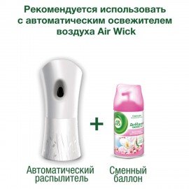 Сменный баллон 250 мл, AIRWICK "Магнолия и вишня", для автоматических освежителей, универсальный, 224396