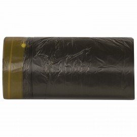 Мешки для мусора с завязками 30 л, черные, в рулоне 30 шт., прочные, ПНД 10 мкм, 45х57 см, ОФИСМАГ, 601396