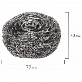Губка (мочалка) для посуды металлическая LAIMA, БОЛЬШАЯ, спиральная, 50 г, 603101