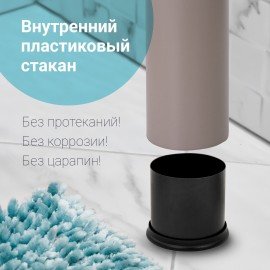 Ерш для унитаза LAIMA, с подставкой, металл, серый, матовый, 604961