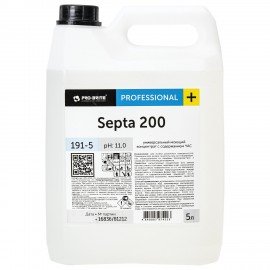 Средство моющее c дезинфицирующим эффектом 5 л PRO-BRITE SEPTA 200, концентрат, 191-5