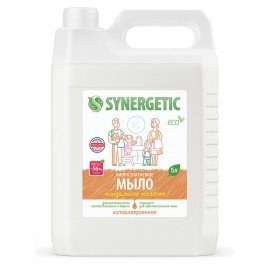 Мыло жидкое 5 л SYNERGETIC "Миндальное молочко", гипоаллергенное, биоразлагаемое, 105506
