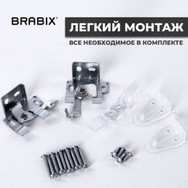 Жалюзи горизонтальные BRABIX 160х160 см, АЛЮМИНИЙ, цвет белый, 606046