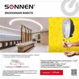 Сушилка ВЫСОКОСКОРОСТНАЯ для рук SONNEN HD-M789G, энергоэффективная, 607221