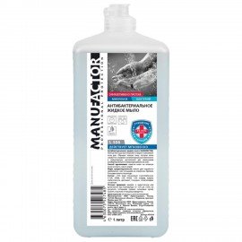 Мыло жидкое антибактериальное 1 л MANUFACTOR, с дозатором, L50610