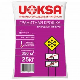 Реагент противогололёдный 25 кг UOKSA Гранитная крошка, фракция 2-5 мм