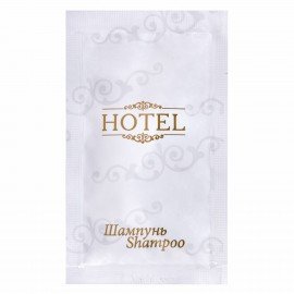 Шампунь одноразовый 10 мл, КОМПЛЕКТ 500 шт., HOTEL, саше, флоупак, 2000111