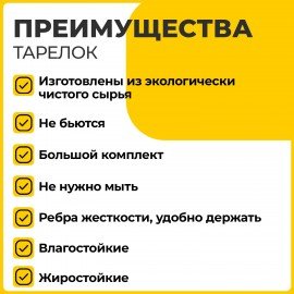 Тарелка одноразовая бумажная 180 мм, 100 штук, СТАНДАРТ, жиростойкая ламинированная, LAIMA, 608085