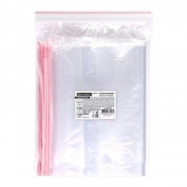 Пакеты ZIP LOCK "зиплок" СВЕРХПРОЧНЫЕ, комплект 100 шт., 250х350 мм, ПВД, 100 мкм, BRAUBERG EXTRA, 608183