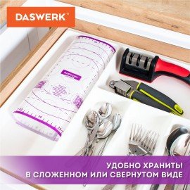 Коврик силиконовый для раскатки/запекания 30х40 см, фиолетовый, DASWERK, 608423