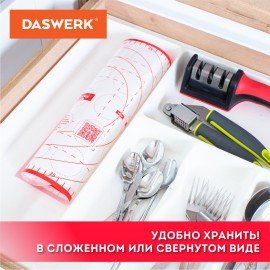 Коврик силиконовый для раскатки/запекания 30х40 см, красный, DASWERK, 608424