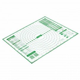 Коврик силиконовый для раскатки/запекания 46х66 см, зеленый, ПОДАРОК пластиковый нож, DASWERK, 608428
