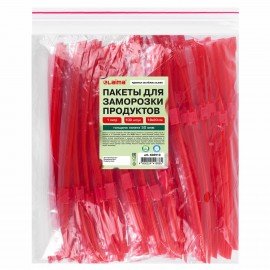 Пакеты для заморозки продуктов, 1 л, КОМПЛЕКТ 100 шт., с замком-застежкой (слайдер), LAIMA