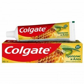 Зубная паста 100 мл COLGATE "Прополис и алоэ", забота о деснах, с фторидом и кальцием, 7891024131411