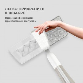 Насадки для швабры UltraSpray из микрофибры с плоским ворсом Plato-Clean 41x14см, 2шт, LAIMA, 609146