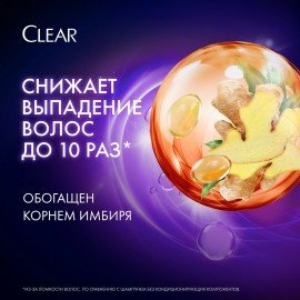 Шампунь против перхоти 610мл CLEAR, против выпадения волос, ш/к 94158