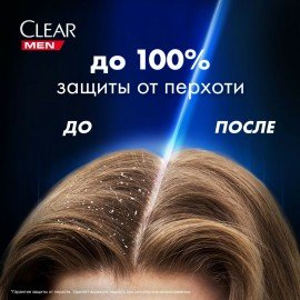 Шампунь против перхоти 400мл CLEAR MEN "Ледяная свежесть", ш/к 44466