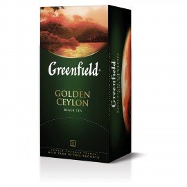 Чай GREENFIELD "Golden Ceylon" черный цейлонский, 25 пакетиков в конвертах по 2 г