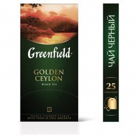 Чай GREENFIELD "Golden Ceylon" черный цейлонский, 25 пакетиков в конвертах по 2 г