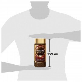 Кофе молотый в растворимом NESCAFE "Gold" 95 г, стеклянная банка, сублимированный, 12326188