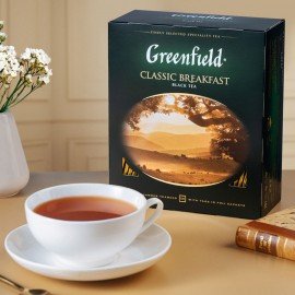 Чай GREENFIELD "Classic Breakfast" черный, 100 пакетиков в конвертах по 2 г, 0582