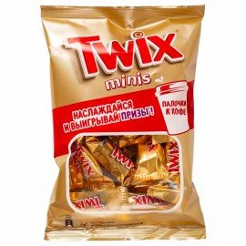 Батончики мини TWIX "Minis" печенье с карамелью в молочном шоколаде, 190 г, 2263