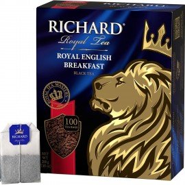 Чай RICHARD "Royal English Breakfast" черный, 100 пакетиков по 2 г, 100270