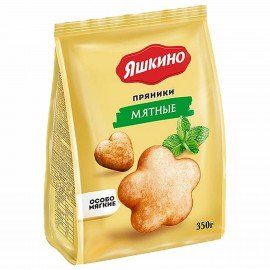 Пряники ЯШКИНО "Мятные" мягкие в сахарной глазури, 350 г, ЯП902