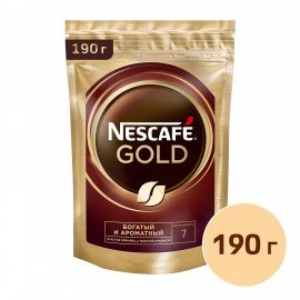 Кофе молотый в растворимом NESCAFE "Gold" 190 г, сублимированный, 12403031