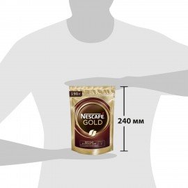 Кофе молотый в растворимом NESCAFE "Gold" 190 г, сублимированный, 12403031