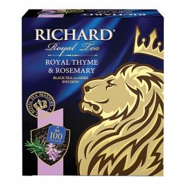 Чай RICHARD "Royal Thyme & Rosemary" черный с чабрецом и розмарином, 100 пакетиков по 2 г, 100647