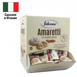 Печенье миндальное "Amaretti", ИТАЛИЯ, 100 штук по 10 г в коробке Office-box 1 кг, FALCONE, MC-00014395