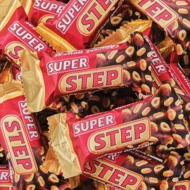 Конфеты шоколадные СЛАВЯНКА "Super Step" двухслойные, нуга с арахисом, 1000 г, пакет, 20465