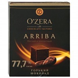 Шоколад порционный O'ZERA "Arriba", горький (какао 77,7%), 90 г, 684