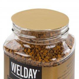 Кофе растворимый WELDAY "GOLD" 190 г, стеклянная банка, сублимированный, 622674