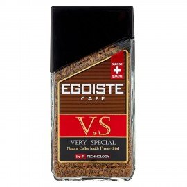 Кофе растворимый EGOISTE "V.S" 100 г, стеклянная банка, сублимированный, ШВЕЙЦАРИЯ, EG10009007