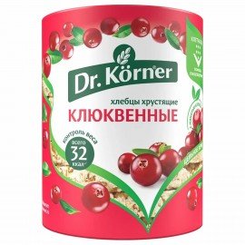 Хлебцы DR.KORNER "Клюквенные" злаковый коктейль, хрустящие, 100 г, пакет, 601090010