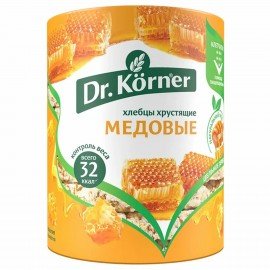 Хлебцы DR.KORNER "Медовые" злаковый коктейль, хрустящие, 100 г, пакет, 601090009