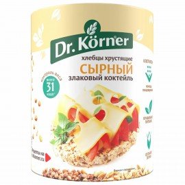 Хлебцы DR.KORNER "Сырные" злаковый коктейль, хрустящие, 100 г, пакет, 601090026